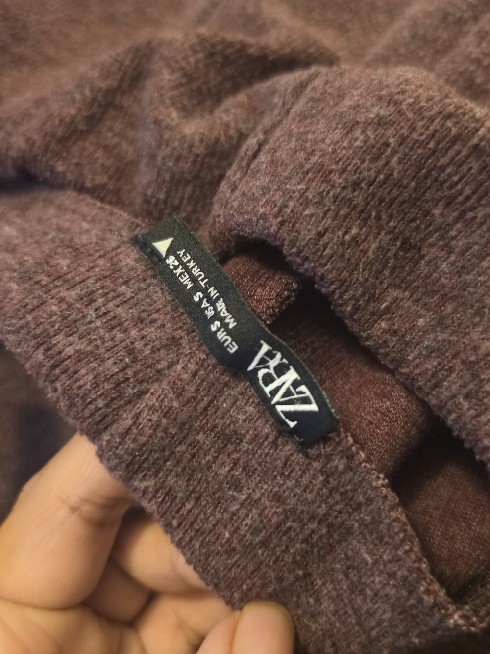 Zara Plum Ribbed Wide-Leg Knit Set - Picture 5 of 6